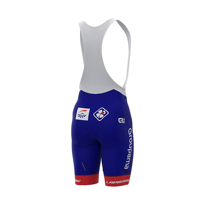 2022 Windweste Groupama-FDJ Wei Blau Trikot Kurzarm und Tragerhose - zum Schließen ins Bild klicken